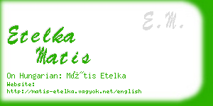 etelka matis business card